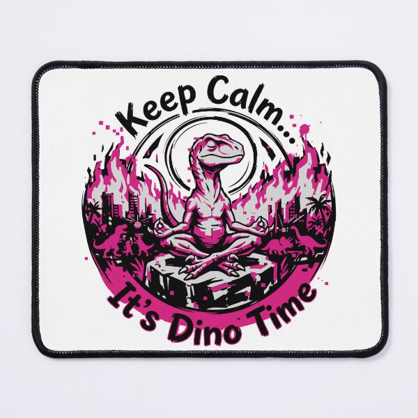 Item preview, Keep Calm It's Dino Time Zen Velociraptor designed and sold by XYZ LAB by Jesuperman.