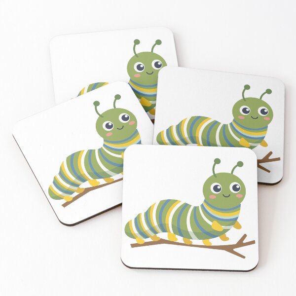 Item preview, Green Caterpillar Garden Illustration designed and sold by BetweenForms.