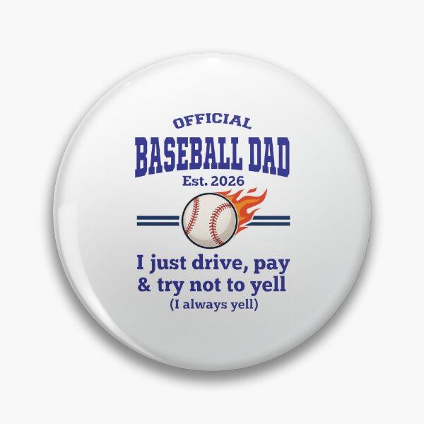 Artikelvorschau, Offizieller Baseball-Papa (gegr. 2026) – Lustiges Geschenk für Baseball-Papas – Ich fahre, zahle und versuche, nicht zu schreien entworfen und verkauft von inkframe.