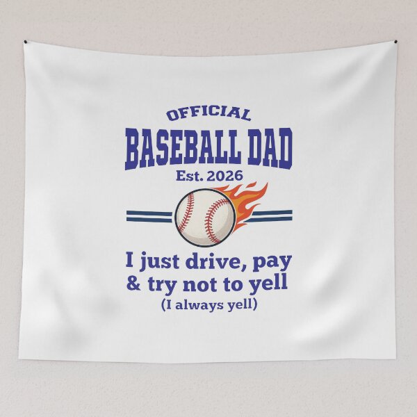 Item preview, Official Baseball Dad Est 2026 – Funny Baseball Dad Gift – I just Drive, Pay and Try Not Yell designed and sold by inkframe.