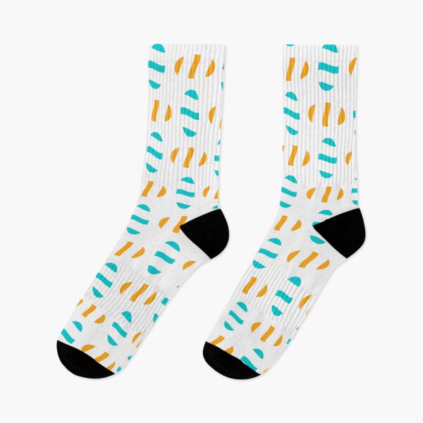 Item preview, Dark turquoise & dark tangerine abstract shapes designed and sold by Mint + Midnight.