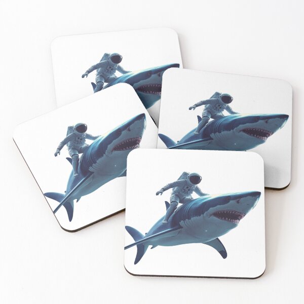 Item preview, Astronaut Riding Cosmic Shark designed and sold by ItzLacarth.