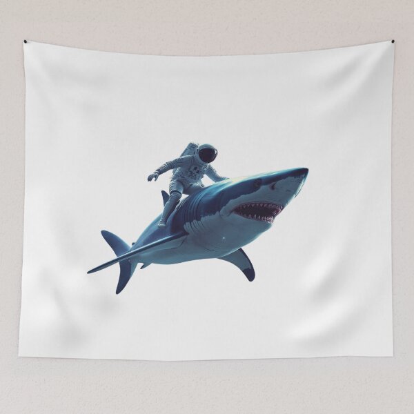 Item preview, Astronaut Riding Cosmic Shark designed and sold by ItzLacarth.