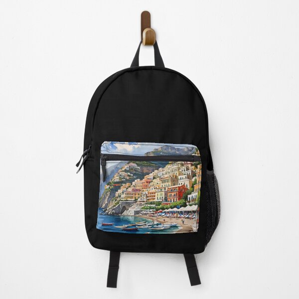 Item preview, Amalfi Coast Dream – Positano Beach Watercolor Art designed and sold by UmSkelig834.