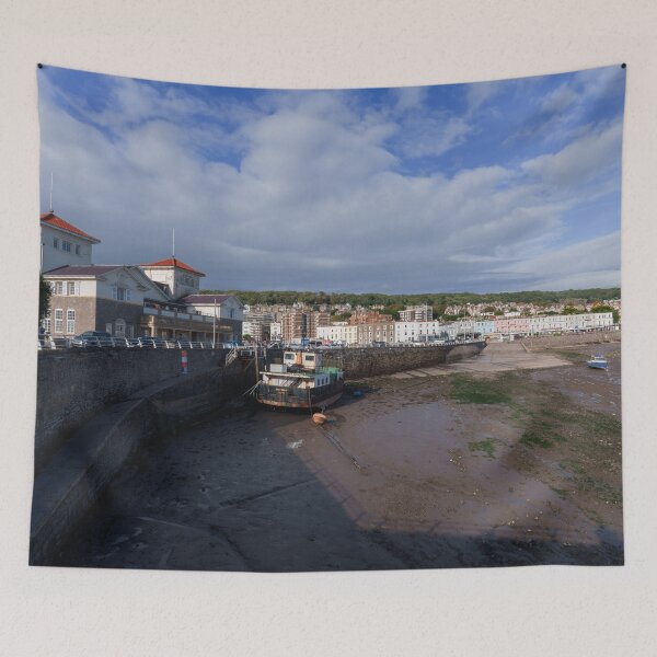 Item preview, Silent Shores of Weston-super-Mare at Low Tide designed and sold by rawshutterbug.