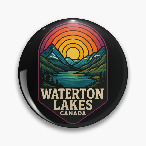 Item preview, Waterton Lakes Canada Trippy Art Travel designed and sold by TomFrontierArt.