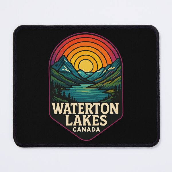 Item preview, Waterton Lakes Canada Trippy Art Travel designed and sold by TomFrontierArt.
