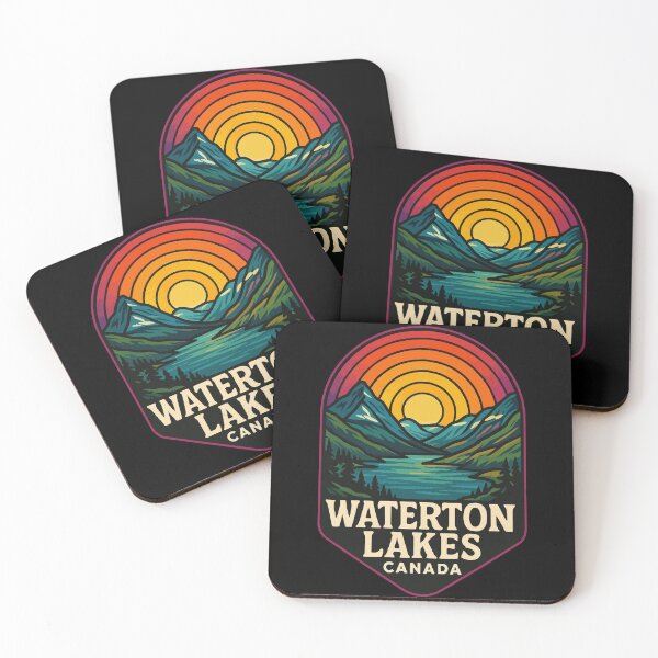 Item preview, Waterton Lakes Canada Trippy Art Travel designed and sold by TomFrontierArt.