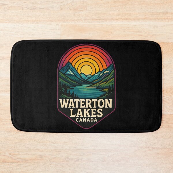Item preview, Waterton Lakes Canada Trippy Art Travel designed and sold by TomFrontierArt.