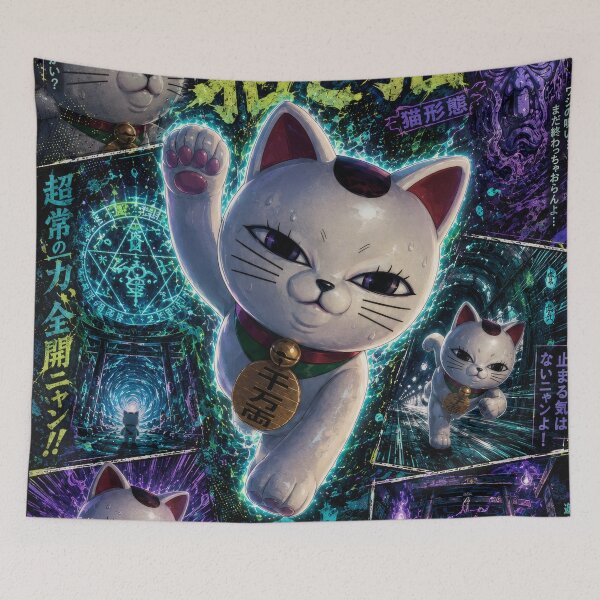 Item preview, Lucky Cat Cursed Yokai designed and sold by AnimeArsenalPrints.