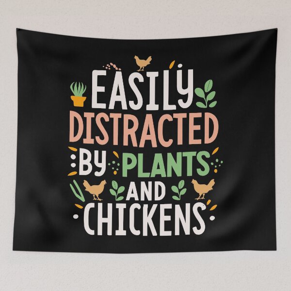 Item preview, Distracted By Plants And Chickens designed and sold by SiarheiYur.