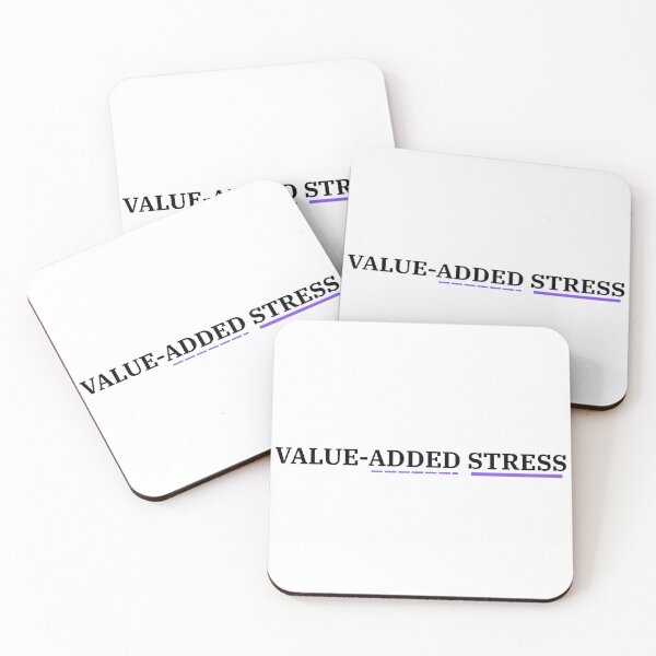 Item preview, Value Added Stress Corporate Buzzword Humor Typography designed and sold by PureTypeStudio.