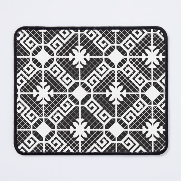 Item preview, Greek Key Black and White Tiles designed and sold by VintageStyle.