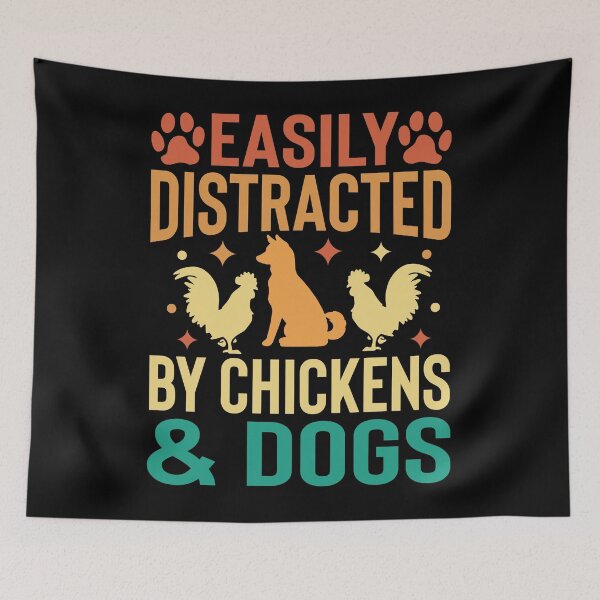 Item preview, Distracted By Chickens And Dogs designed and sold by SiarheiYur.