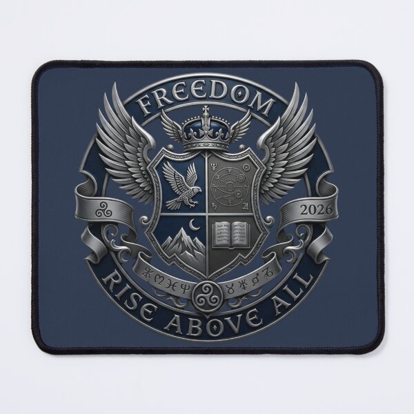 Item preview, Freedom Eagle Crest - Rise Above All Mythical Heraldic Emblem" designed and sold by M.Store.