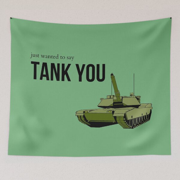 Item preview, Just wanted to say thank you (tank you) military themed designed and sold by beanydesigns.