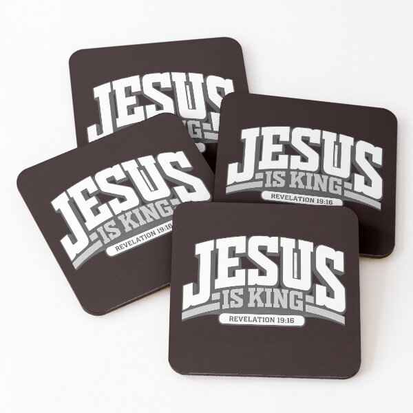 Item preview, JESUS IS KING – Faith Typography Christian T‑Shirt Design designed and sold by stickyverselab.