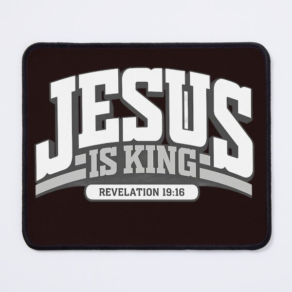 Item preview, JESUS IS KING – Faith Typography Christian T‑Shirt Design designed and sold by stickyverselab.