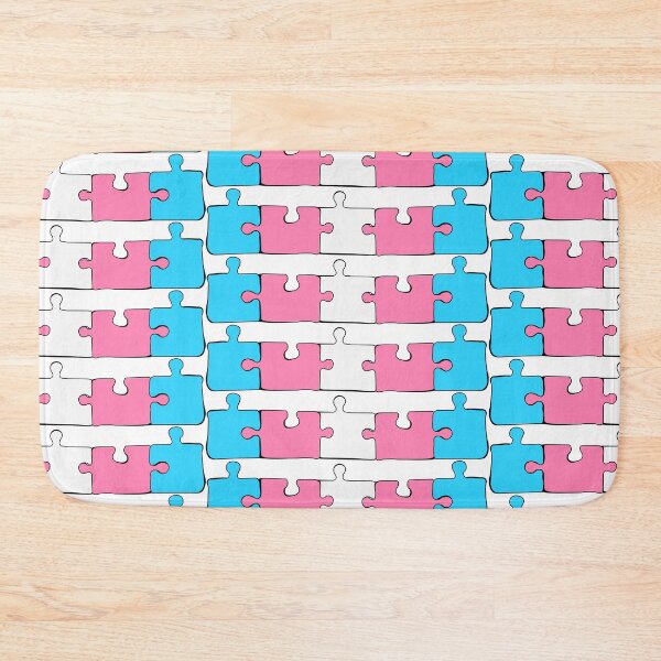 Item preview, Transgender Puzzle Pieces Pride Flag designed and sold by HarveyHandcraftsandDesigns.