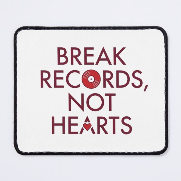 Item preview, Break Records Not Hearts – Retro Vinyl Motivation designed and sold by SwasTeeK.