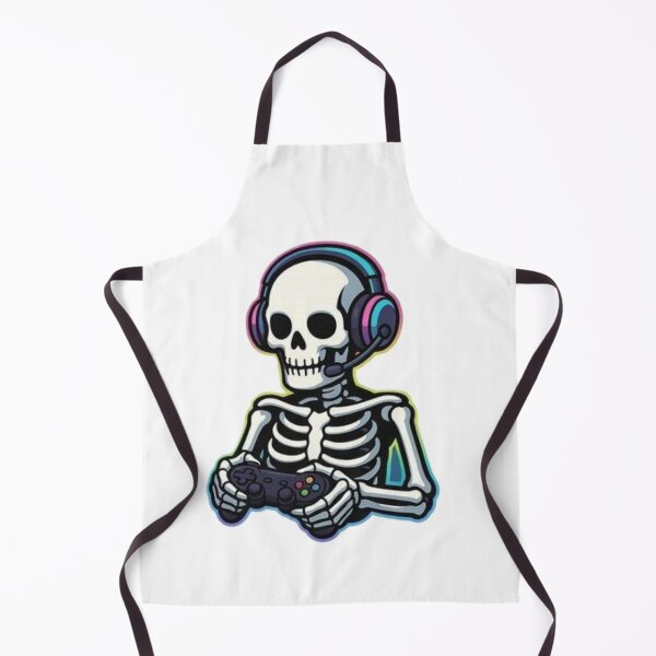 Item preview, Cute Skeleton Gamer with Headset | Gaming Skull Cartoon Sticker designed and sold by SkeletonMood.