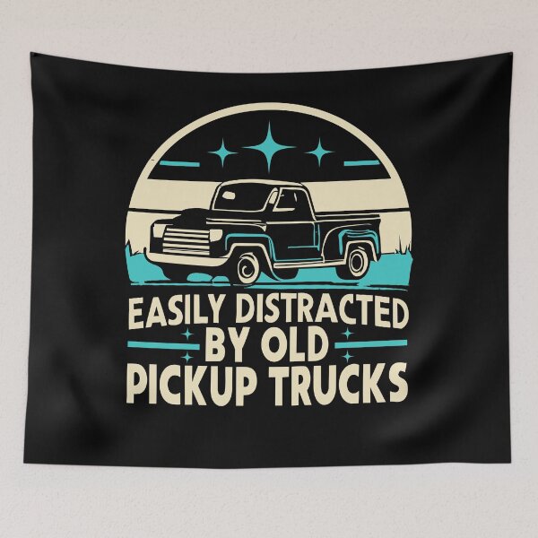 Item preview, Distracted By Old Pickup Trucks designed and sold by SiarheiYur.