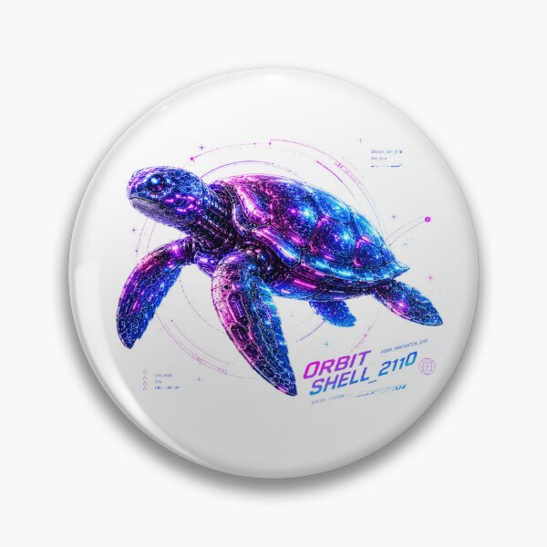 Item preview, Orbit Shell 2110 Cyber Sea Turtle – Neon Biomechanical Ocean Guardian Design designed and sold by FusiTink.