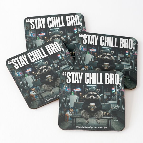Item preview, Stay Chill Bro Raccoon | Funny Streetwear Meme Aesthetic T-Shirt designed and sold by DmaarGroup.