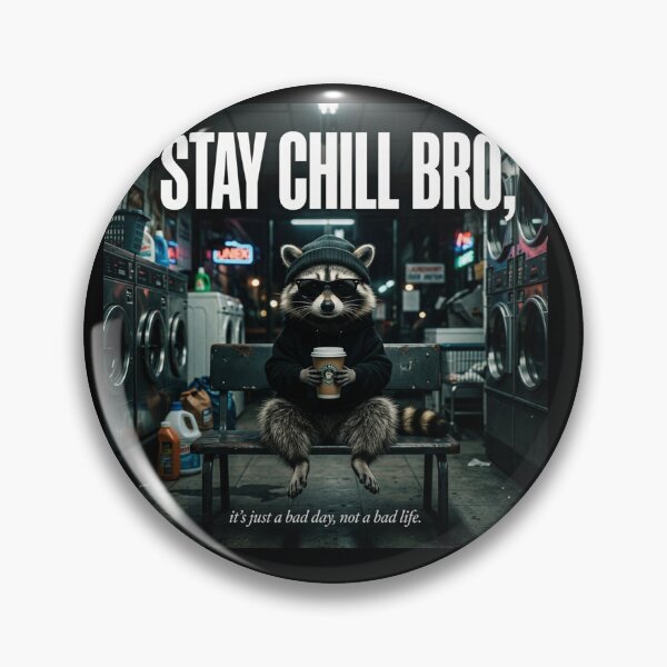 Item preview, Stay Chill Bro Raccoon | Funny Streetwear Meme Aesthetic T-Shirt designed and sold by DmaarGroup.