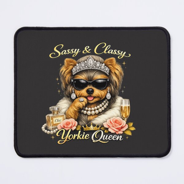 Item preview, Sassy & Classy Yorkie Queen – Elegant Yorkshire Terrier Design designed and sold by Yorkie Magic Studio .