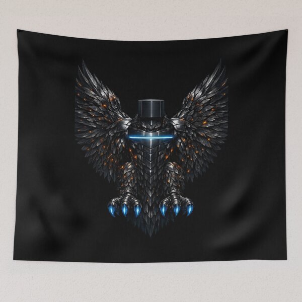 Item preview, Cyberpunk Eagle Dark Armor — Neon Wings Mechanical Bird | Dark Fantasy Art designed and sold by ArtoryWorks.