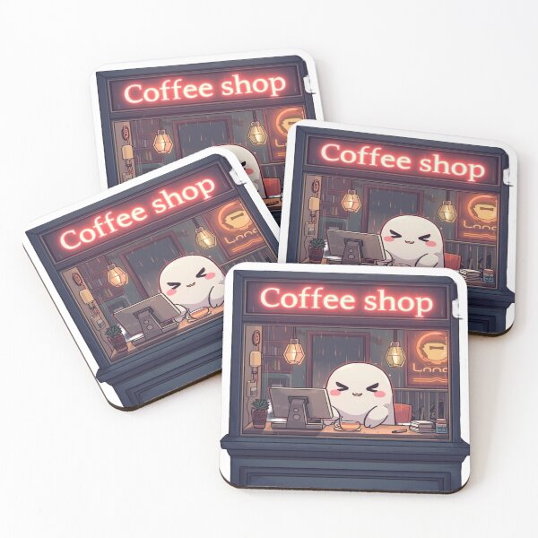 Item preview, Cozy Ghost Coffee Shop designed and sold by ItzLacarth.