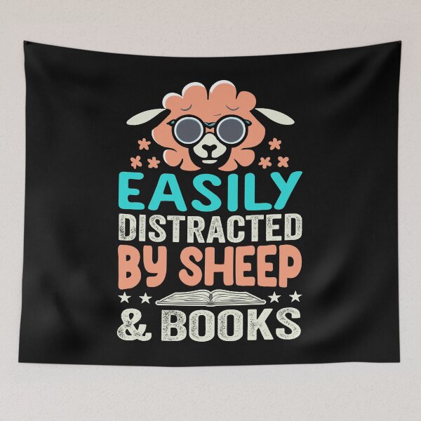 Item preview, Distracted By Sheep And Books designed and sold by SiarheiYur.