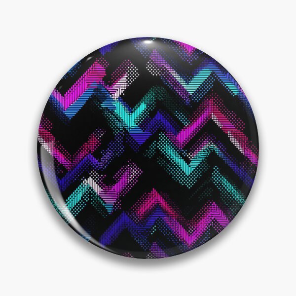 Item preview, Vibrant Retro Glitch Chevron Pattern Design designed and sold by NicolasGlowArt.