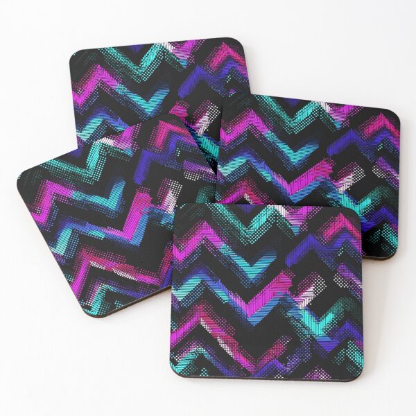Item preview, Vibrant Retro Glitch Chevron Pattern Design designed and sold by NicolasGlowArt.