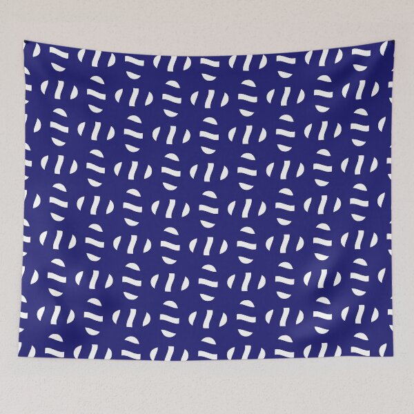 Item preview, Midnight blue & white abstract shapes designed and sold by Mint + Midnight.