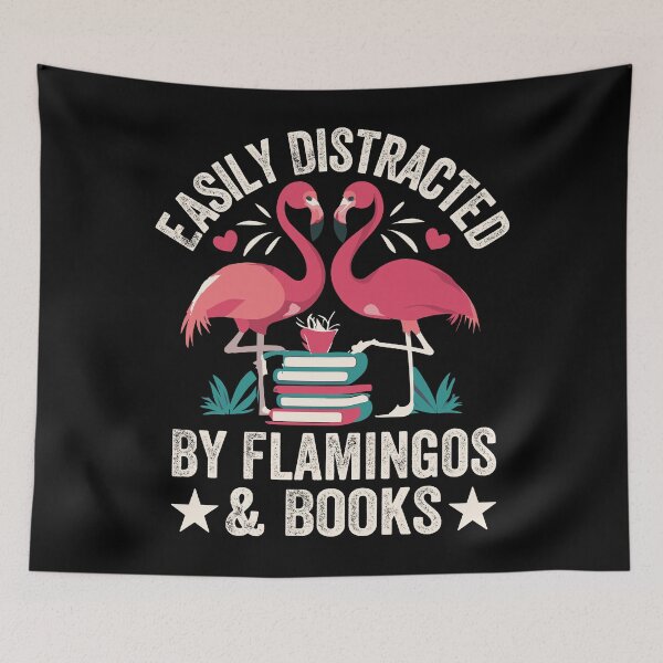 Item preview, Distracted By Flamingos And Books designed and sold by SiarheiYur.