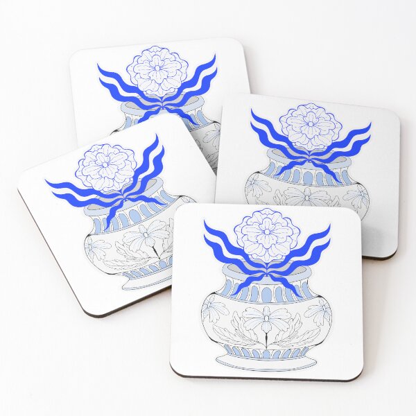Item preview, Porcelain vase with blue flower and white  designed and sold by Elifndz.