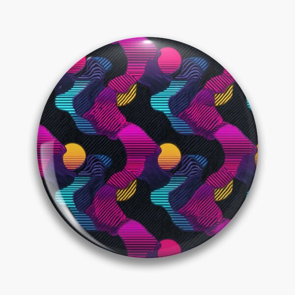 Item preview, Retro Synthwave Abstract Neon Pattern Design designed and sold by NicolasGlowArt.