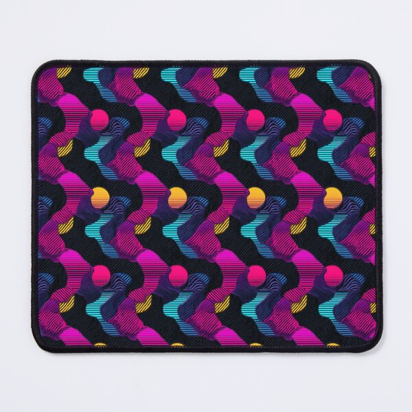 Item preview, Retro Synthwave Abstract Neon Pattern Design designed and sold by NicolasGlowArt.