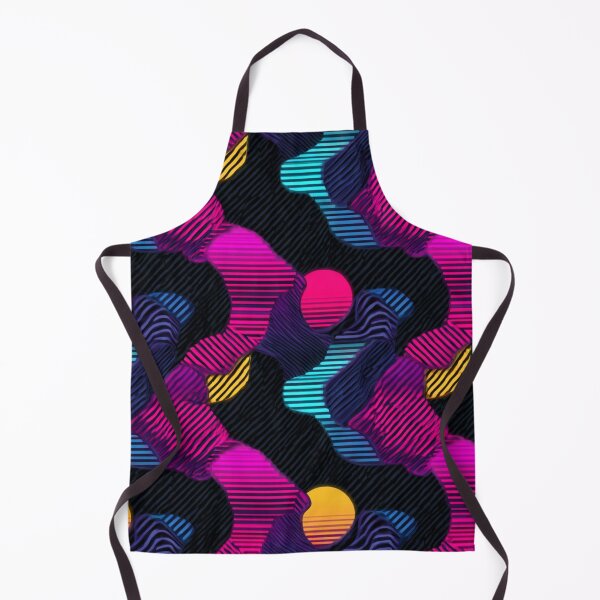 Item preview, Retro Synthwave Abstract Neon Pattern Design designed and sold by NicolasGlowArt.