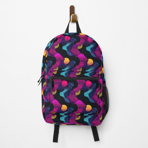 Item preview, Retro Synthwave Abstract Neon Pattern Design designed and sold by NicolasGlowArt.