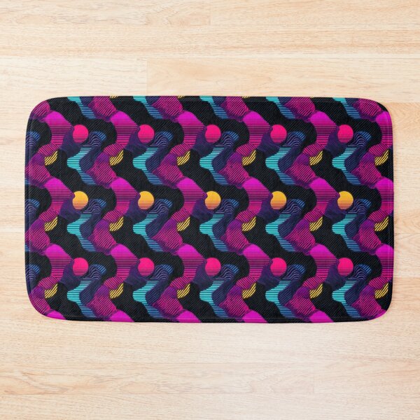 Item preview, Retro Synthwave Abstract Neon Pattern Design designed and sold by NicolasGlowArt.