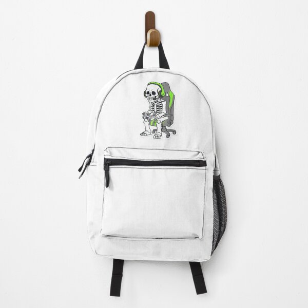 Item preview, Funny Skeleton Gamer on Gaming Chair | Cute Gamer Skull Sticker designed and sold by SkeletonMood.