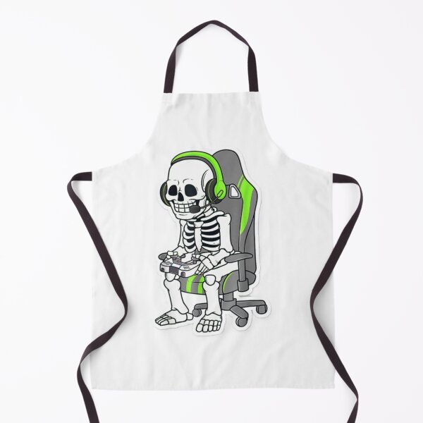 Item preview, Funny Skeleton Gamer on Gaming Chair | Cute Gamer Skull Sticker designed and sold by SkeletonMood.