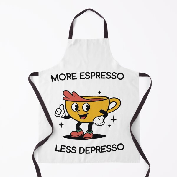 Item preview, More Espresso Less Depresso – Retro Coffee Cup Funny Quote! designed and sold by SupplyCode.
