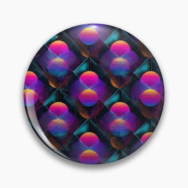 Item preview, Synthwave Sun Grid Pattern 80s Aesthetic Design designed and sold by NicolasGlowArt.