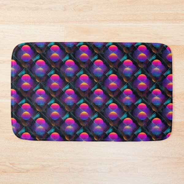 Item preview, Synthwave Sun Grid Pattern 80s Aesthetic Design designed and sold by NicolasGlowArt.