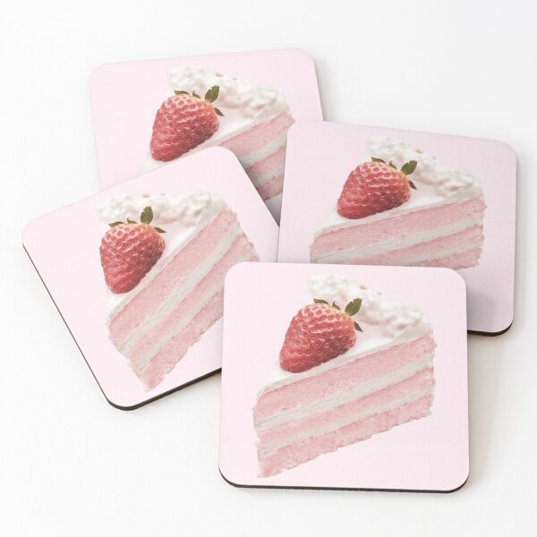 Item preview, pink strawberry cake  designed and sold by inainart.