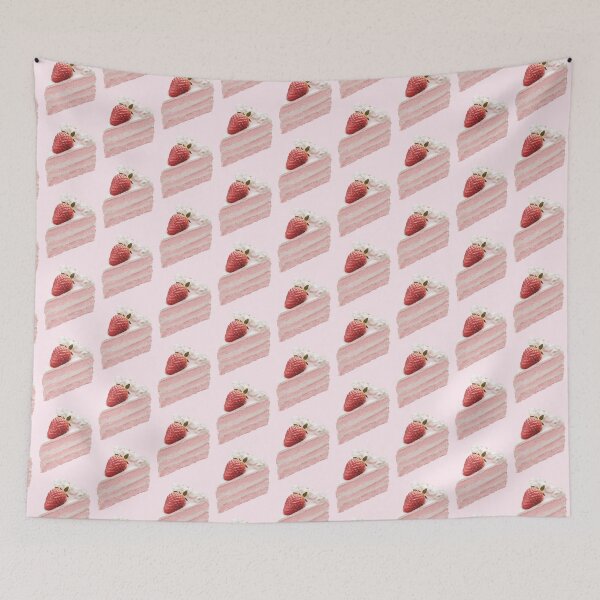 Item preview, pink strawberry cake  designed and sold by inainart.